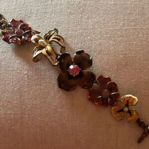 Kenneth Jay Lane Vintage Floral Flowers Bracelet